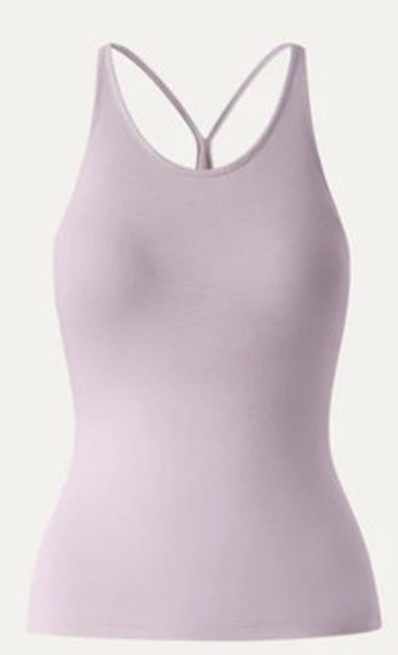 OGL Top Size S Light Purple Tank NEW Brami Built in Bra Layering Cami Y Back